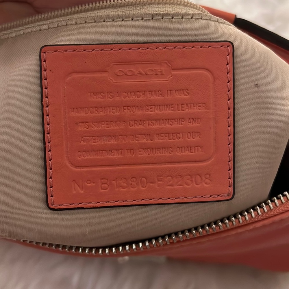 Coach Tangerine Leather Shoulder Bag - Picture 5 of 12